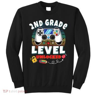 2nd Grade Level Unlocked Video Game Back To School Sweatshirt