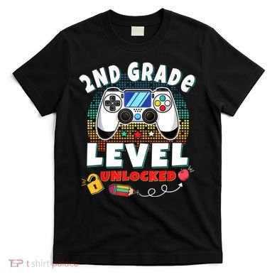 2nd Grade Level Unlocked Video Game Back To School T-Shirt