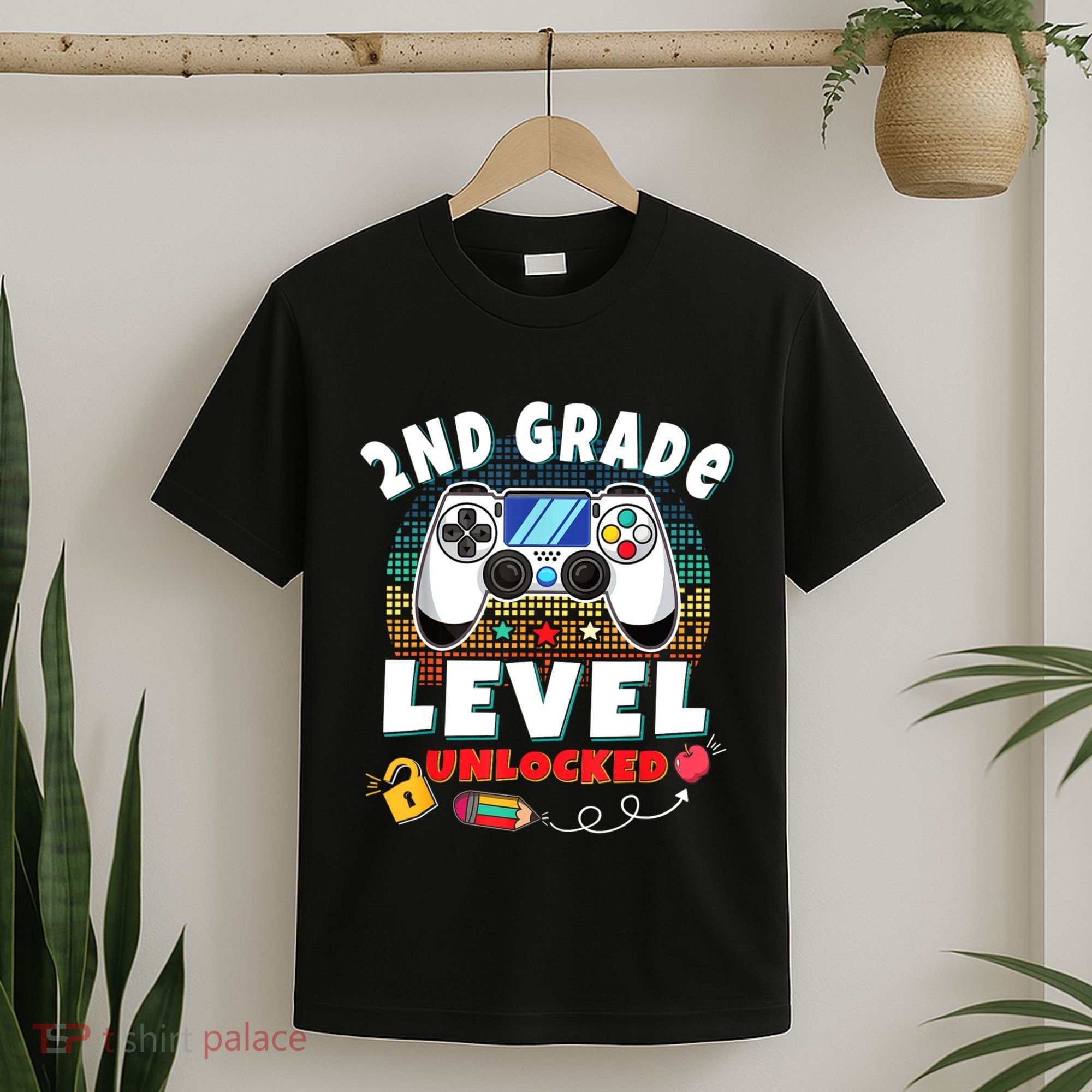 2nd Grade Level Unlocked Video Game Back To School T-Shirt
