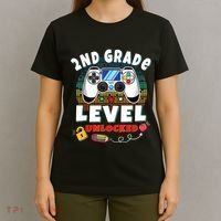 2nd Grade Level Unlocked Video Game Back To School T-Shirt thumb 4