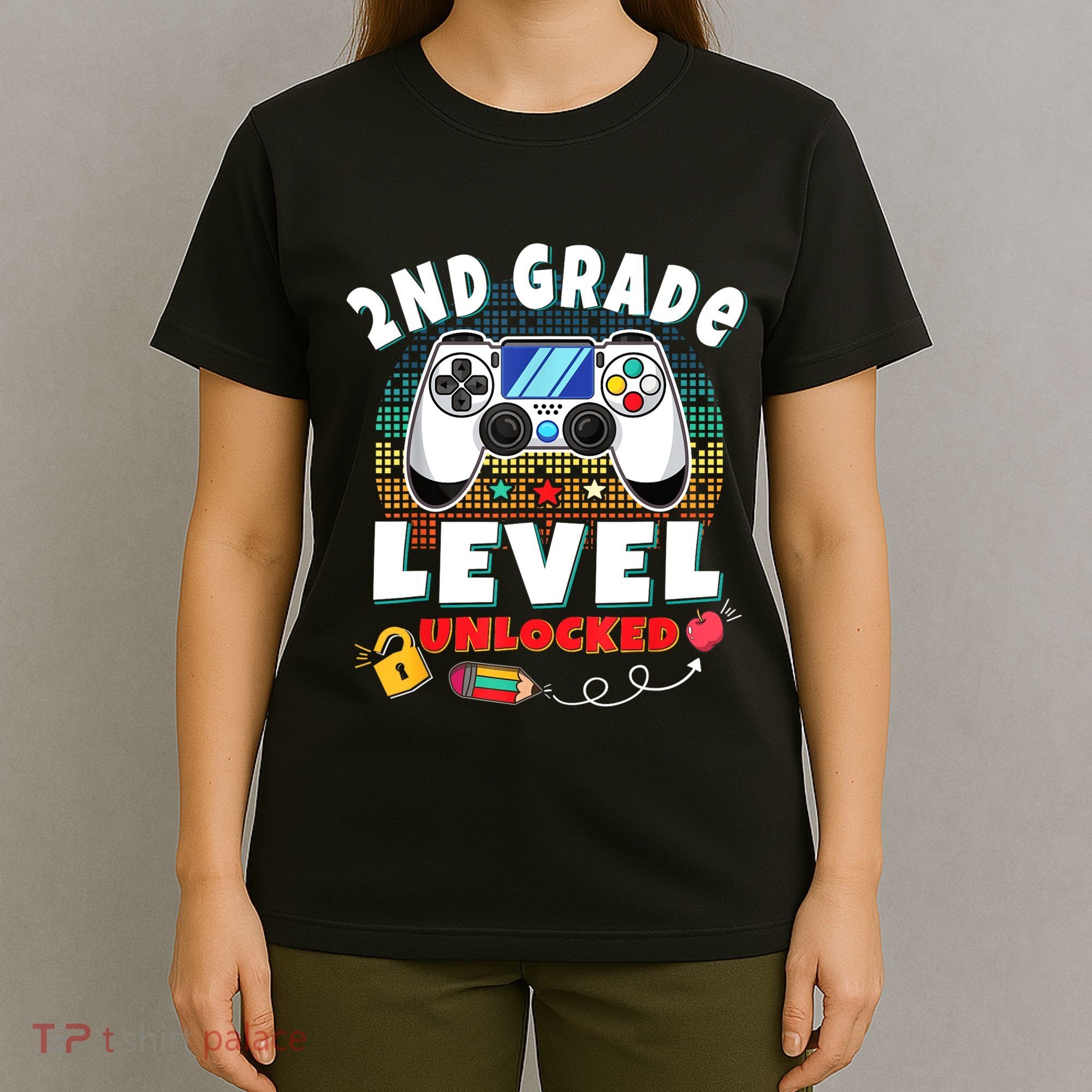 2nd Grade Level Unlocked Video Game Back To School T-Shirt