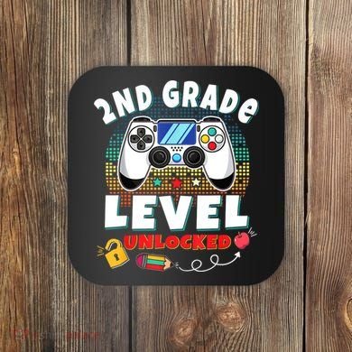 2nd Grade Level Unlocked Video Game Back To School Coaster