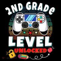 2nd Grade Level Unlocked Video Game Back To School Ornament thumb 1