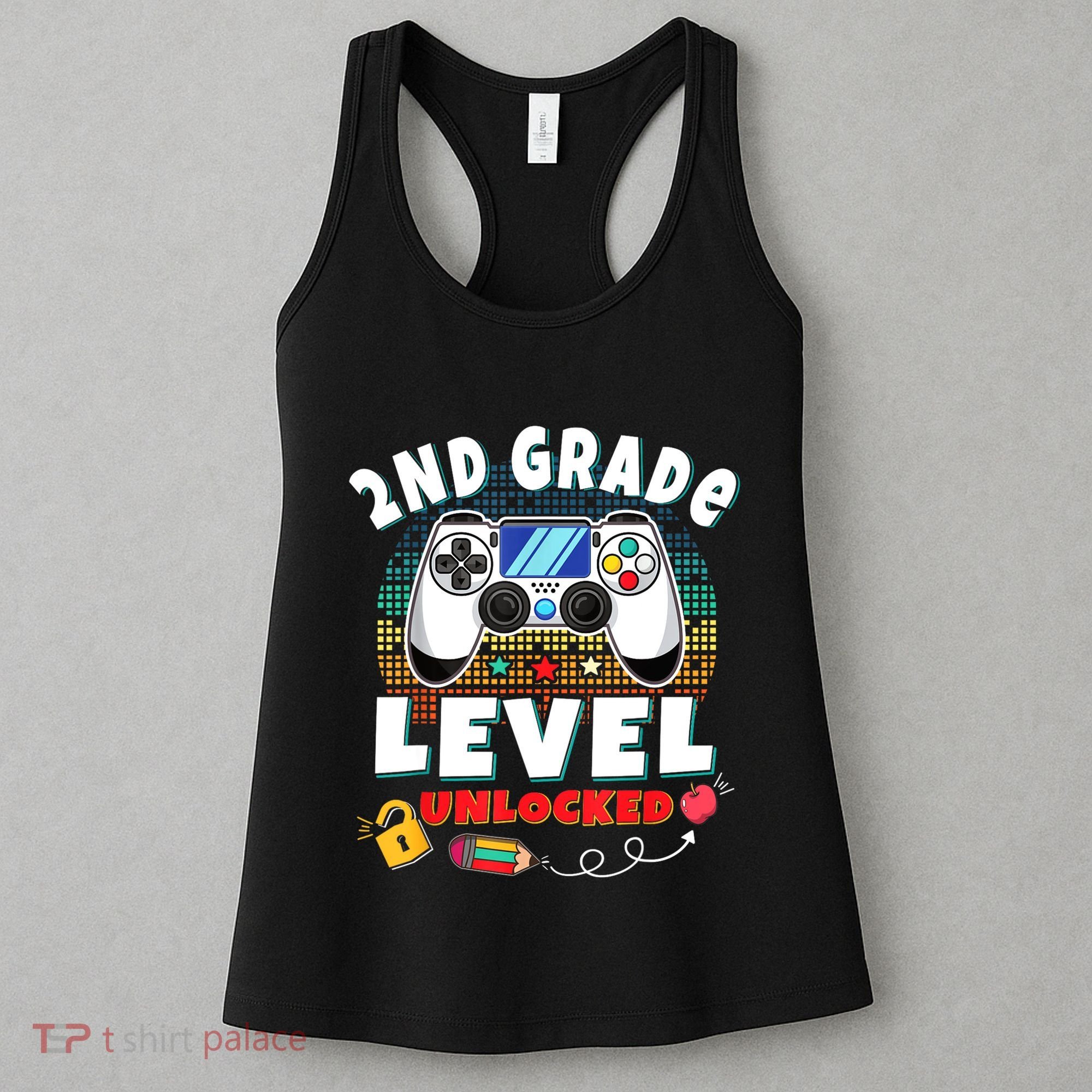 2nd Grade Level Unlocked Video Game Back To School Women's Tank Top