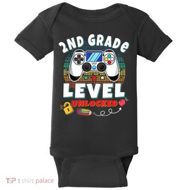 2nd Grade Level Unlocked Video Game Back To School Baby Bodysuit