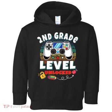 2nd Grade Level Unlocked Video Game Back To School Toddler Hoodie
