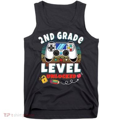 2nd Grade Level Unlocked Video Game Back To School Tank Top