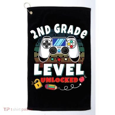 2nd Grade Level Unlocked Video Game Back To School Golf Towel