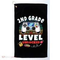 2nd Grade Level Unlocked Video Game Back To School Golf Towel thumb 0