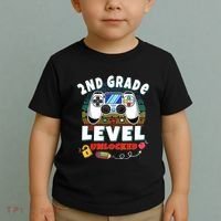 2nd Grade Level Unlocked Video Game Back To School Toddler T-Shirt thumb 2