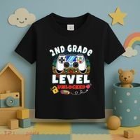 2nd Grade Level Unlocked Video Game Back To School Toddler T-Shirt thumb 3
