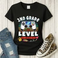 2nd Grade Level Unlocked Video Game Back To School Women's T-Shirt thumb 3