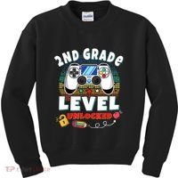 2nd Grade Level Unlocked Video Game Back To School Kids Sweatshirt thumb 0