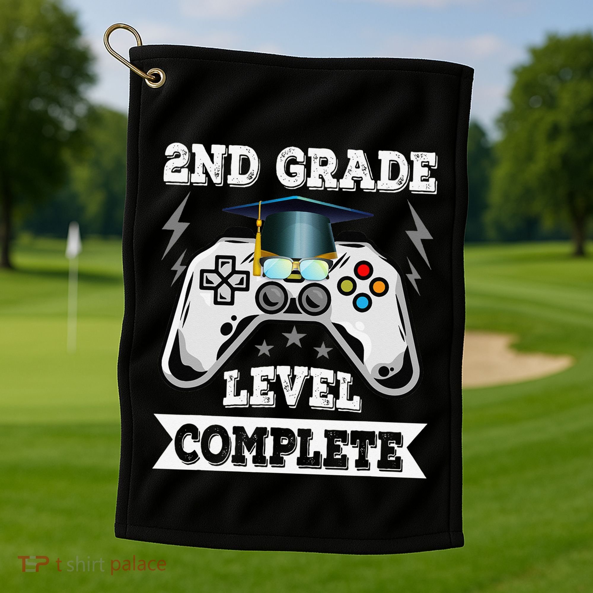 2nd Grade Level Complete Last Day Of School Graduation Golf Towel