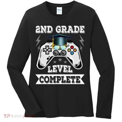 2nd Grade Level Complete Last Day Of School Graduation Women's Long Sleeve Shirt