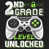 2nd Grade Level Unlocked Video Game Back To School Women's Sweatshirt thumb 2