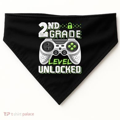 2nd Grade Level Unlocked Video Game Back To School USA-Made Doggie Bandana