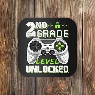 2nd Grade Level Unlocked Video Game Back To School Coaster