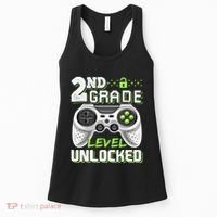 2nd Grade Level Unlocked Video Game Back To School Women's Tank Top thumb 0