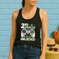 2nd Grade Level Unlocked Video Game Back To School Women's Tank Top thumb 2