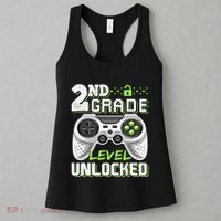 2nd Grade Level Unlocked Video Game Back To School Women's Tank Top thumb 3