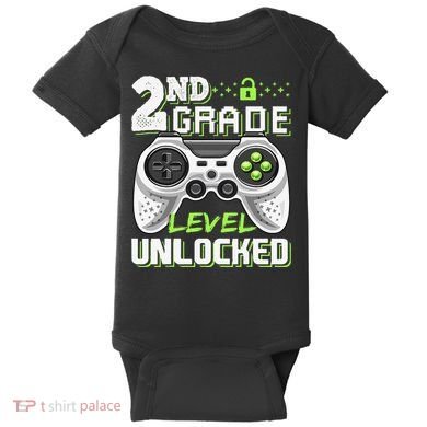 2nd Grade Level Unlocked Video Game Back To School Baby Bodysuit