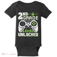 2nd Grade Level Unlocked Video Game Back To School Baby Bodysuit thumb 0