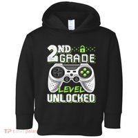2nd Grade Level Unlocked Video Game Back To School Toddler Hoodie thumb 0