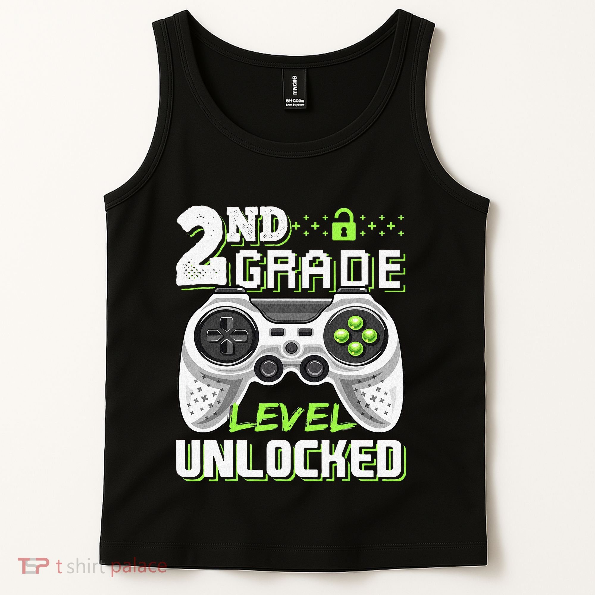 2nd Grade Level Unlocked Video Game Back To School Tank Top