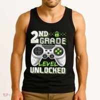 2nd Grade Level Unlocked Video Game Back To School Tank Top thumb 3
