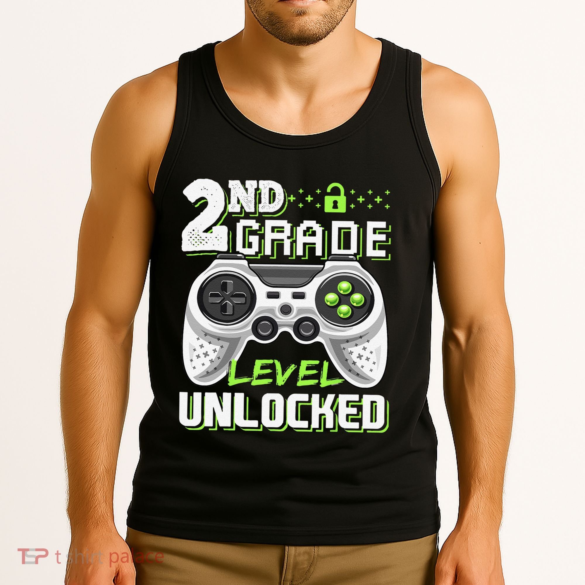 2nd Grade Level Unlocked Video Game Back To School Tank Top