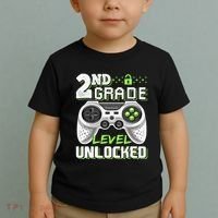2nd Grade Level Unlocked Video Game Back To School Toddler T-Shirt thumb 2