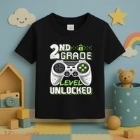2nd Grade Level Unlocked Video Game Back To School Toddler T-Shirt thumb 3