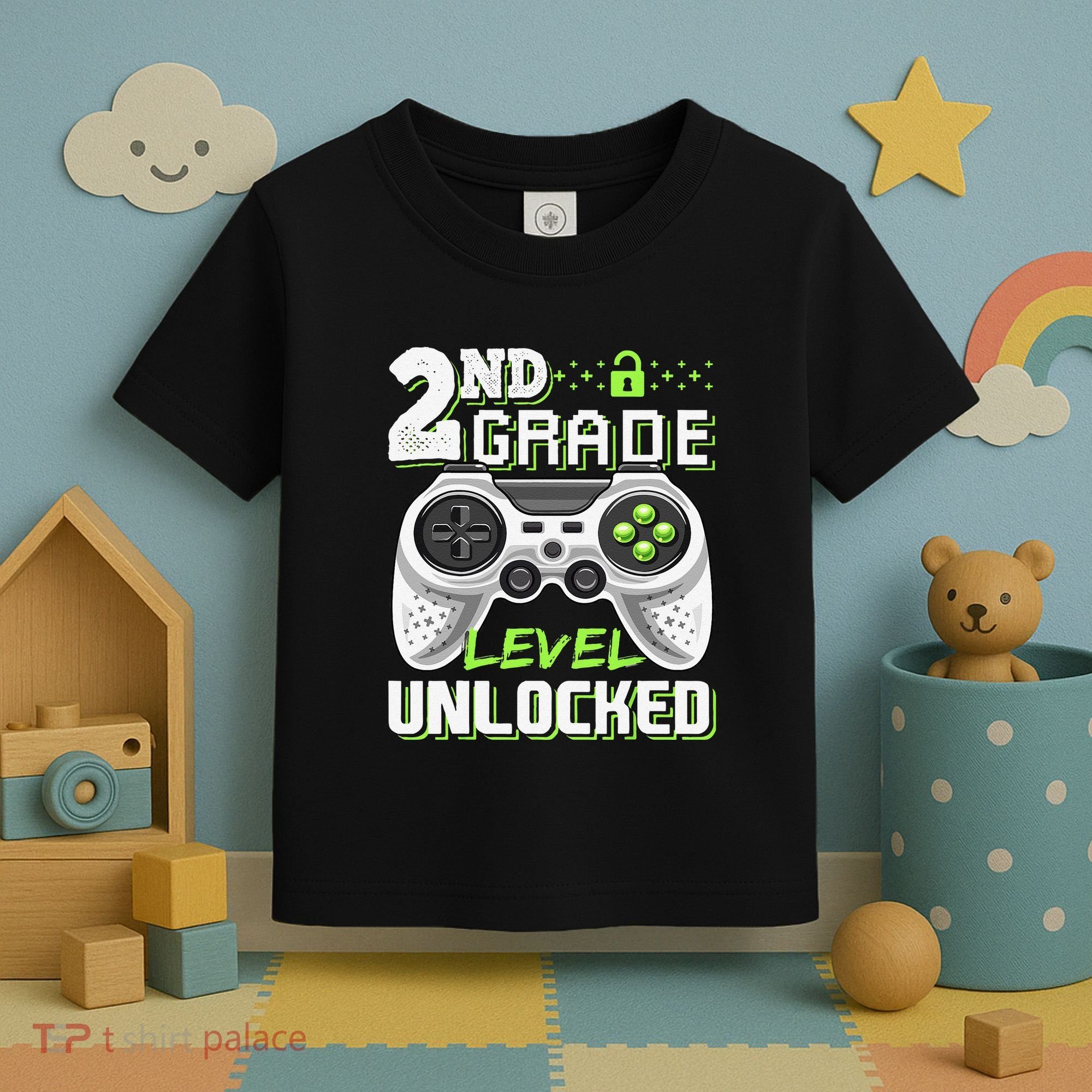 2nd Grade Level Unlocked Video Game Back To School Toddler T-Shirt