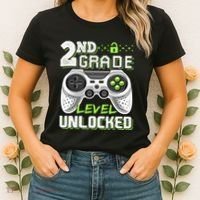 2nd Grade Level Unlocked Video Game Back To School Women's T-Shirt thumb 2