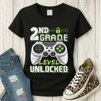 2nd Grade Level Unlocked Video Game Back To School Women's T-Shirt thumb 3