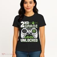 2nd Grade Level Unlocked Video Game Back To School Women's T-Shirt thumb 4