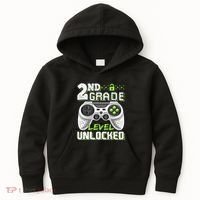 2nd Grade Level Unlocked Video Game Back To School Kids Hoodie thumb 0