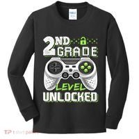 2nd Grade Level Unlocked Video Game Back To School Kids Long Sleeve Shirt thumb 0