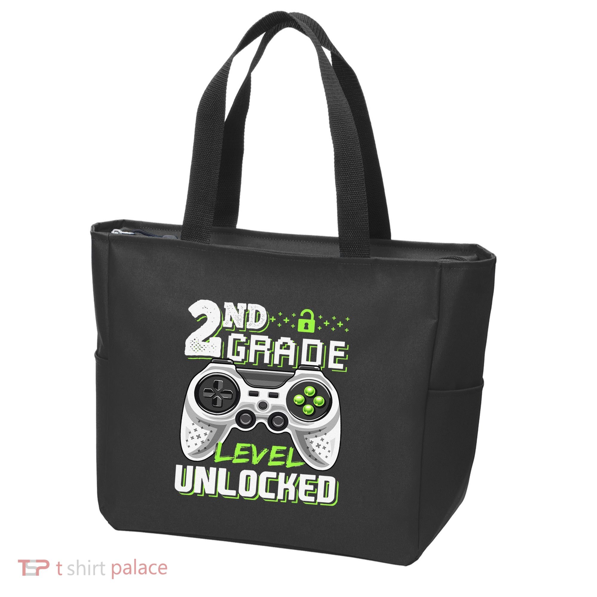 2nd Grade Level Unlocked Video Game Back To School Tote Bag