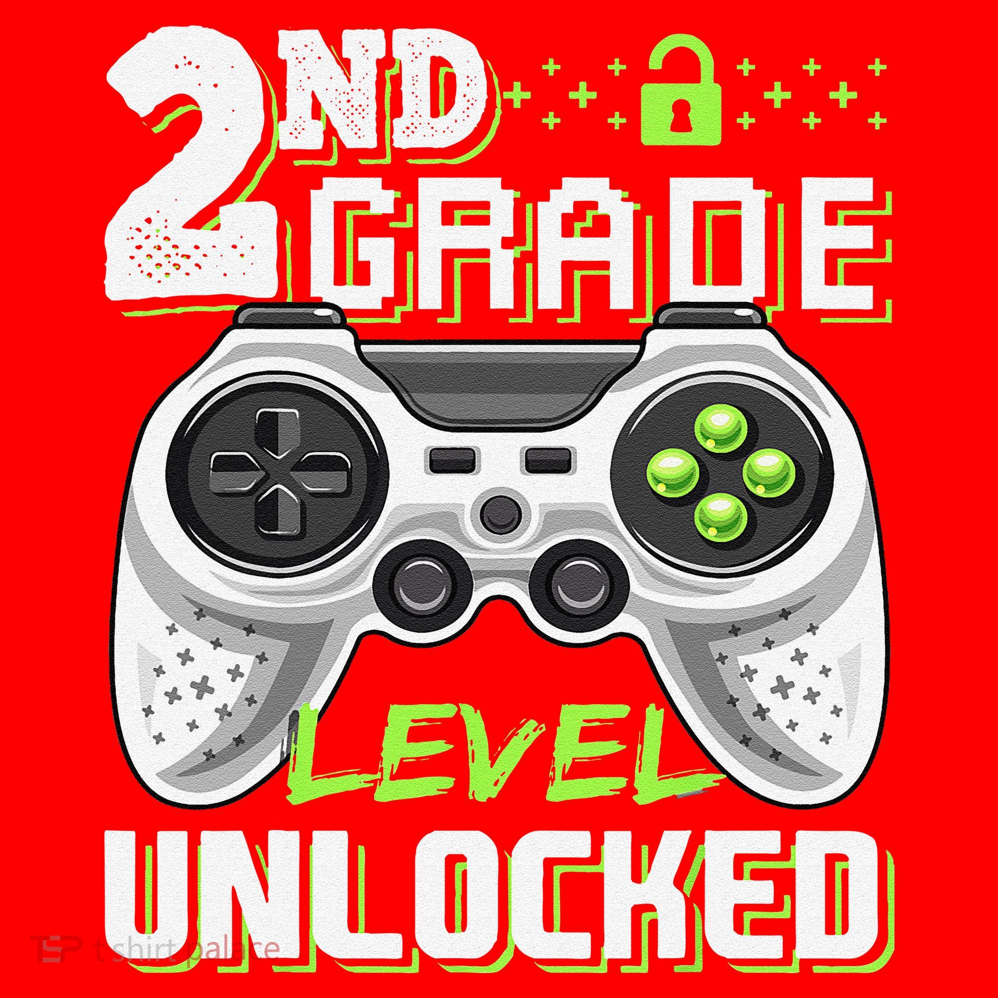 2nd Grade Level Unlocked Video Game Back To School Santa Hat