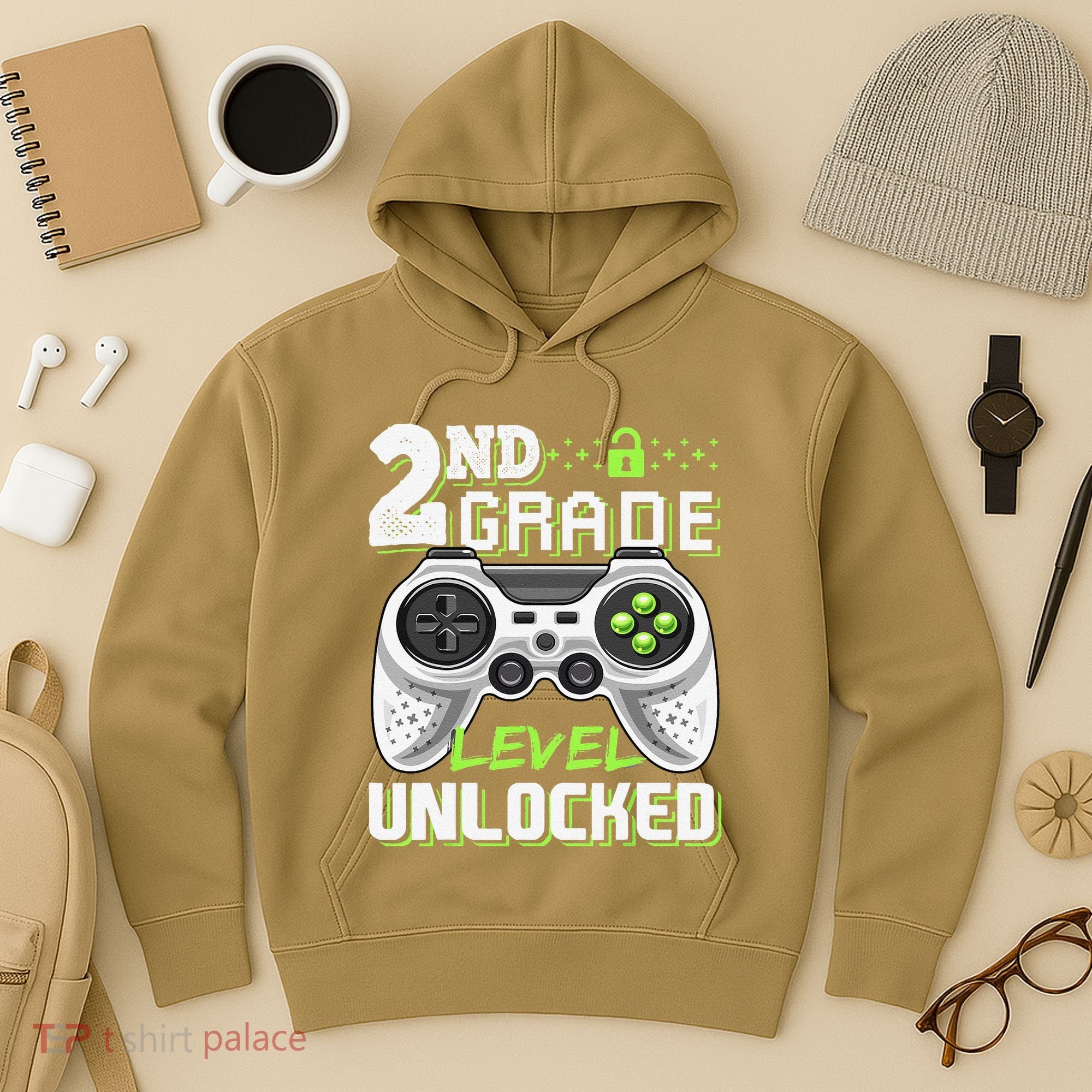 2nd Grade Level Unlocked Video Game Back To School Hoodie