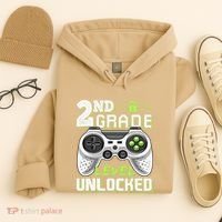 2nd Grade Level Unlocked Video Game Back To School Hoodie thumb 4