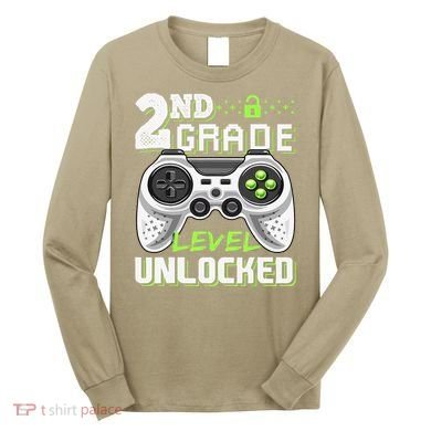 2nd Grade Level Unlocked Video Game Back To School Long Sleeve Shirt