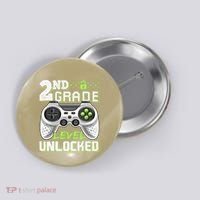 2nd Grade Level Unlocked Video Game Back To School Button thumb 0