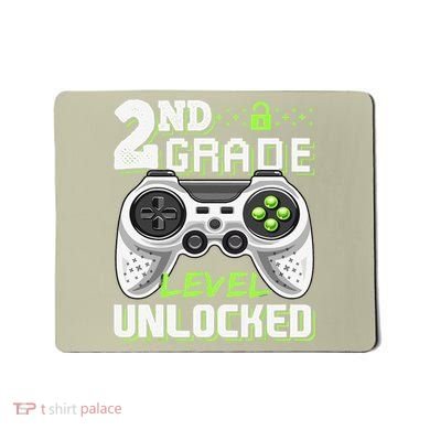 2nd Grade Level Unlocked Video Game Back To School Mousepad