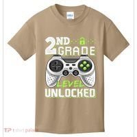 2nd Grade Level Unlocked Video Game Back To School Kids T-Shirt thumb 0
