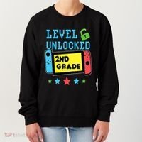 2nd Grade Level Unlocked Gamer First Day Of School Boy Women's Sweatshirt thumb 0