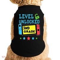 2nd Grade Level Unlocked Gamer First Day Of School Boy Doggie Tank thumb 0