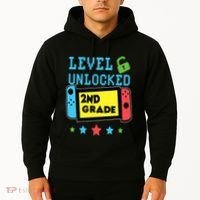 2nd Grade Level Unlocked Gamer First Day Of School Boy Hoodie thumb 2